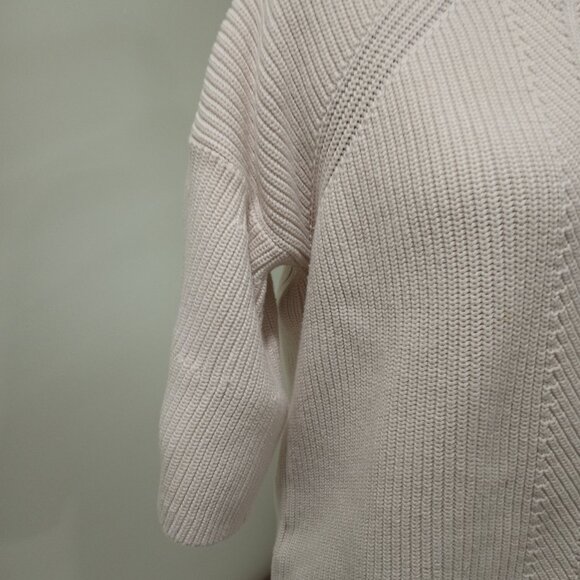 LOFT CREAM KNIT WITH FLARED SHORT SLEEVE SWEATER WOMEN SIZE XL - Picture 5 of 10